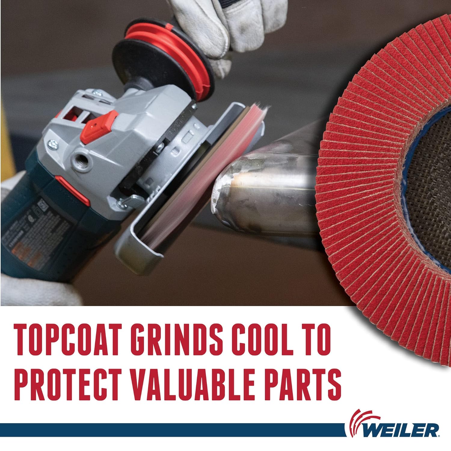 Weiler 50136 Saber Tooth High Density Abrasive Flap Disc, Flat, Phenolic Backing, 7/8" Arbor, Ceramic, 7" Diameter, 40 Grit (Pack of 10)