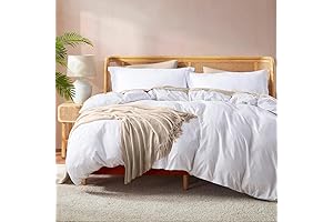 King Size White Duvet Cover Set - 3-Piece Soft Bedding Ensures a Perfect Night's Sleep