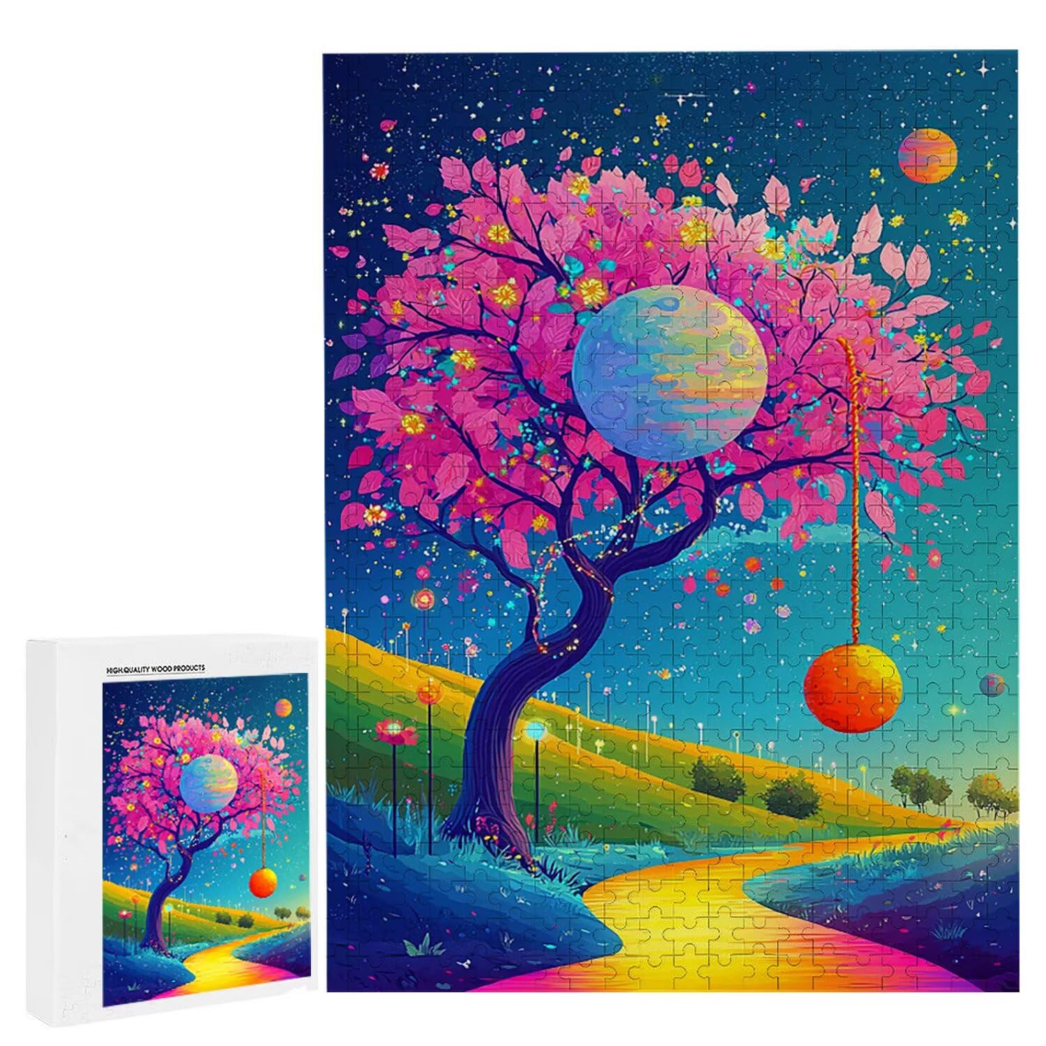 4000 sztuk puzzli, drzewo 4000 sztuk puzzli dla dorosłych, prezent rocznicowy, prezent świąteczny, dekoracja domu, zapobieganie zwyrodnieniu mózgu u osób starszych v-782