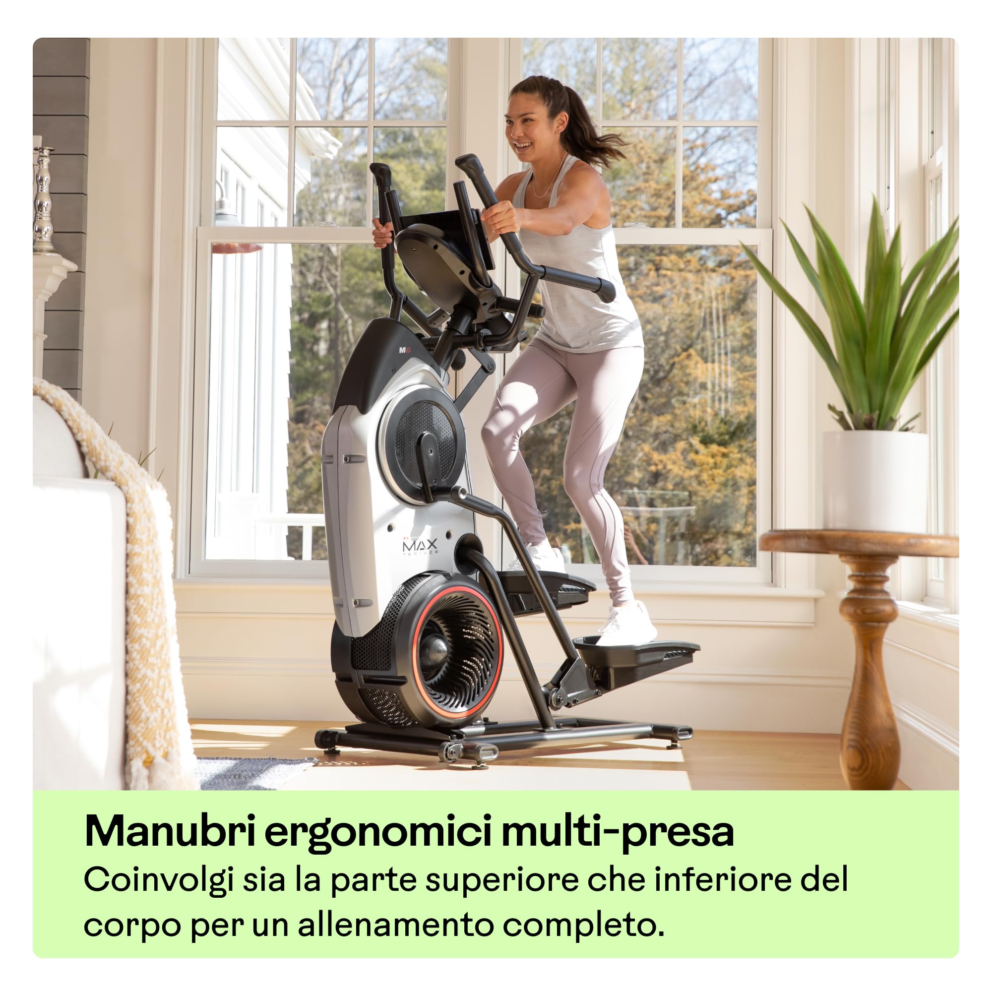 Bowflex Max Trainer M6 – Ellittica Compatta Professionale Silenziosa per Casa – Allenamento HIIT Total Body in 15 Minuti