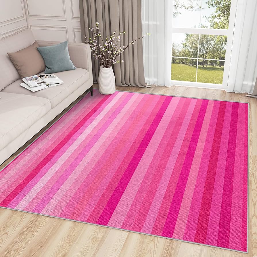 Amazon.com: SherAvant Hot Pink Geometric Area Rug - 5x8 ft