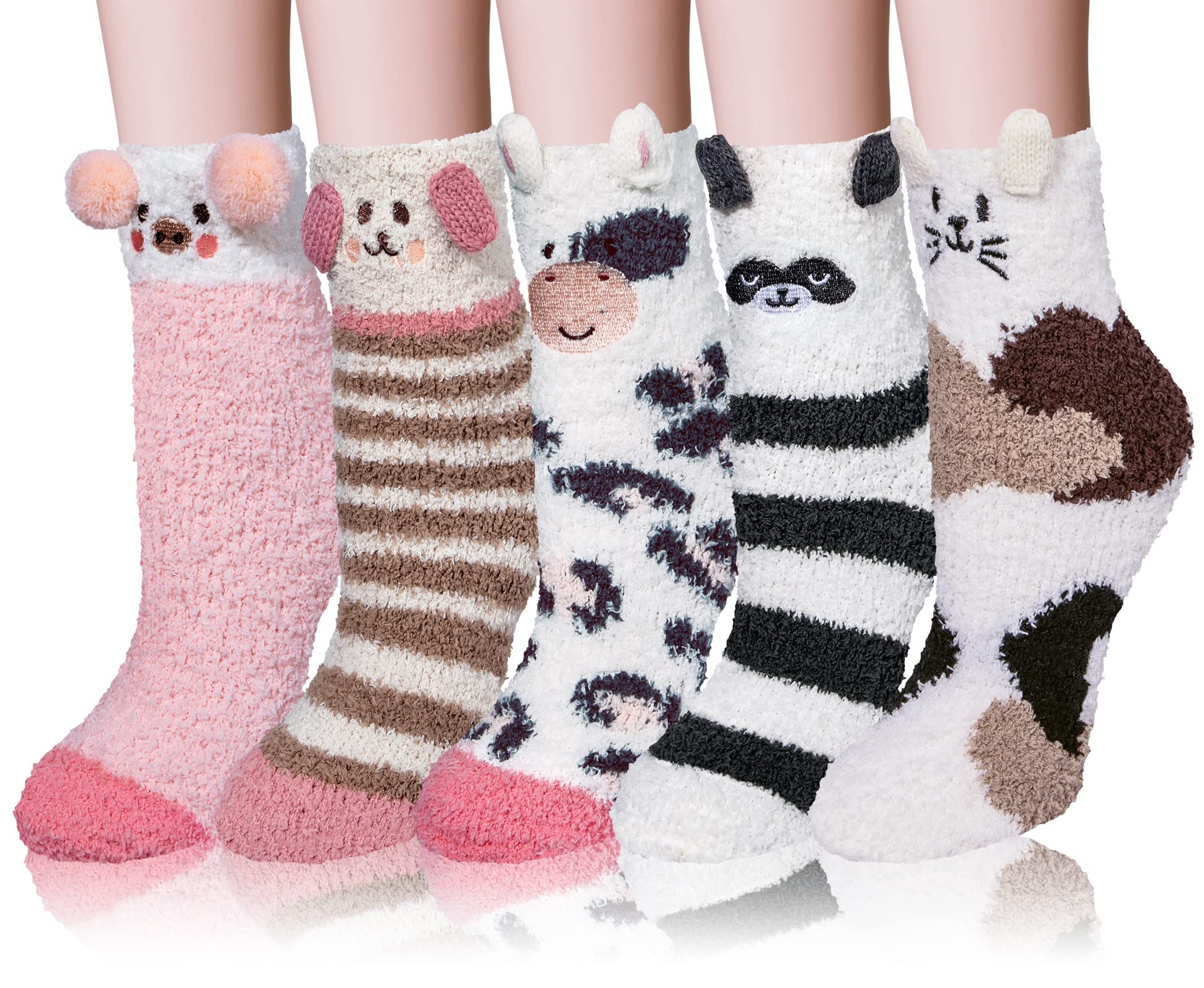 Loritta Fuzzy Socks for Women, Soft Cozy Fluffy Christmas Socks