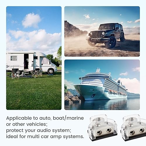 Miniatura 9 de Bloque de distribución de energía de aleación de zinc de 2 vías, calibre 024 en calibre 48, bloque de conexión de distribución de audio para