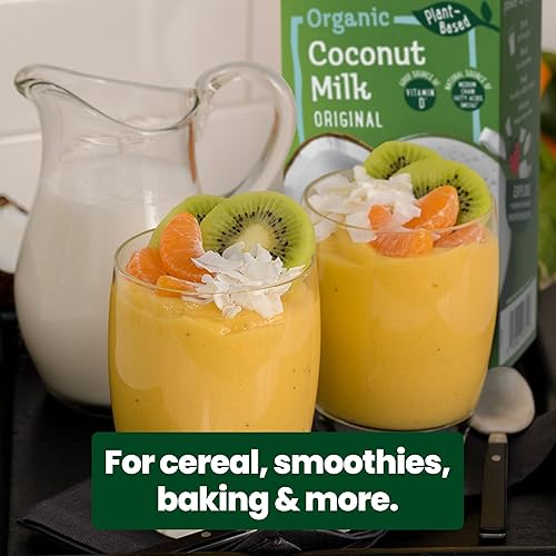 Miniatura 5 de Pacific Foods Leche de coco orgánica original, leche a base de plantas, cartón de 32 onzas