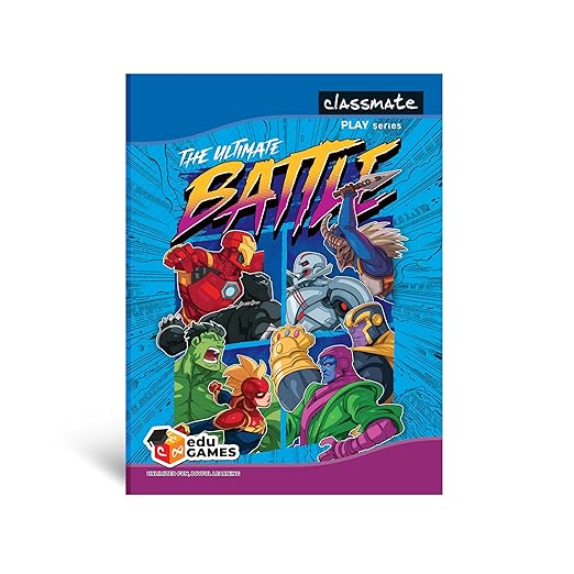 Classmate Play Series | Avengers 3 in 1 Flip Cover Notebook | Unruled, 160 Pages, 240mm x 180mm, Pack of 4, Marvel Notebook, Avengers Notebook, Notebo