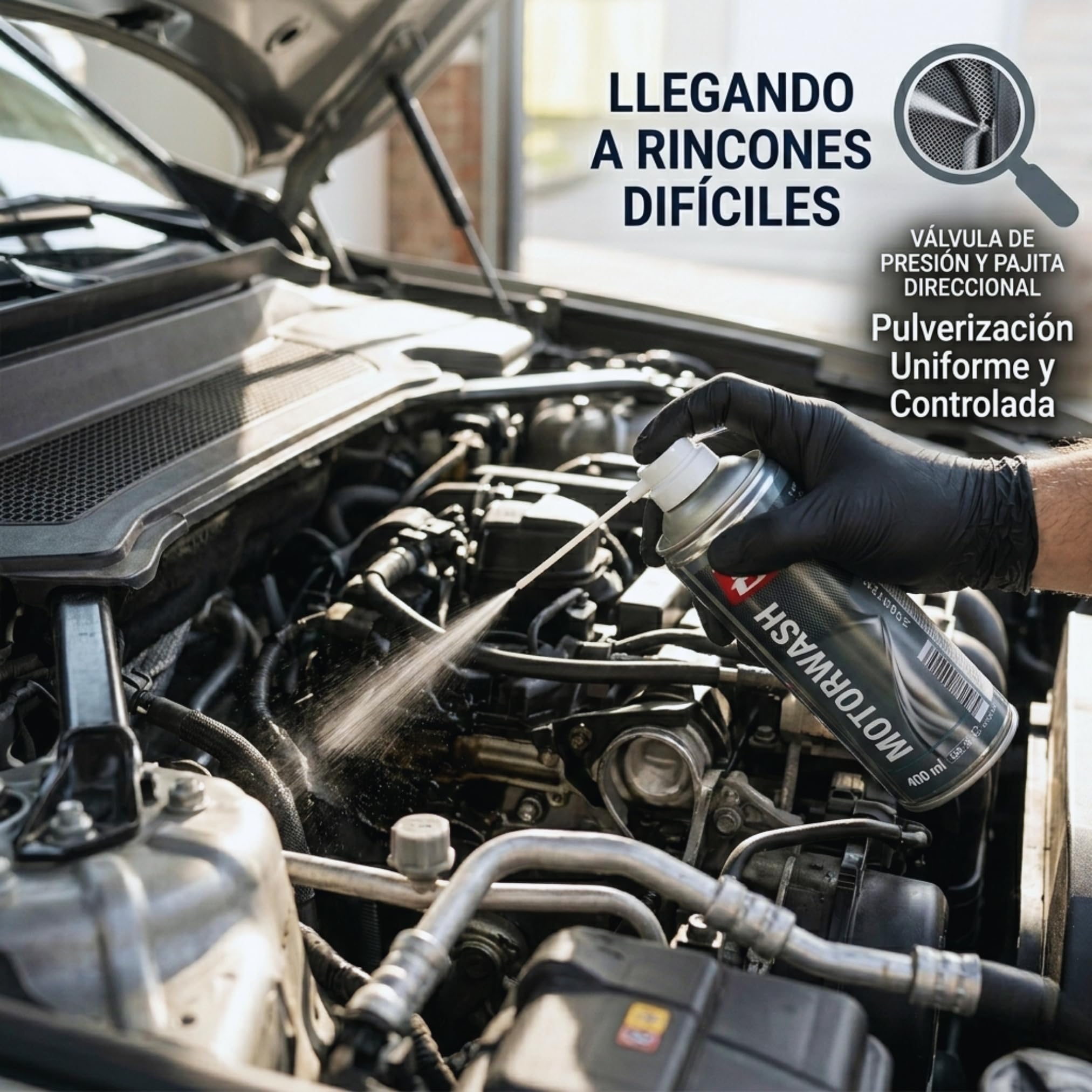 Spray Limpiador Desengrasante Motor Coche · Datacol Sin Residuos · Bote Spray 1 Ud 400ml · Talleres y Piezas