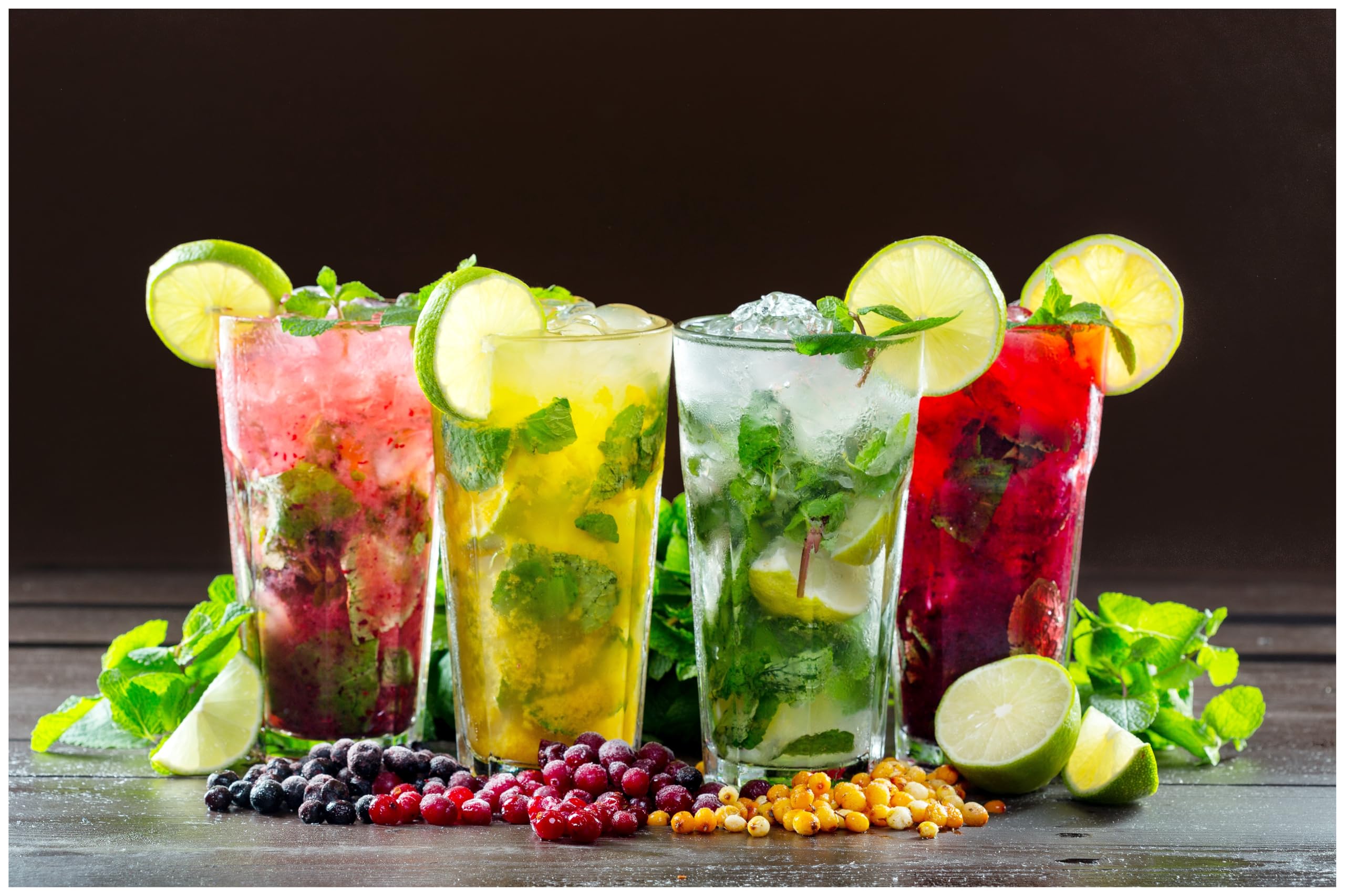 Topkapi 250.996 Longdrink uniwersalne szklanki do picia – 6 sztuk białych i przezroczystych szklanek XL (36 cl) do koktajli, drinków, mojito, soków, wody, wysokość ~ 12 cm