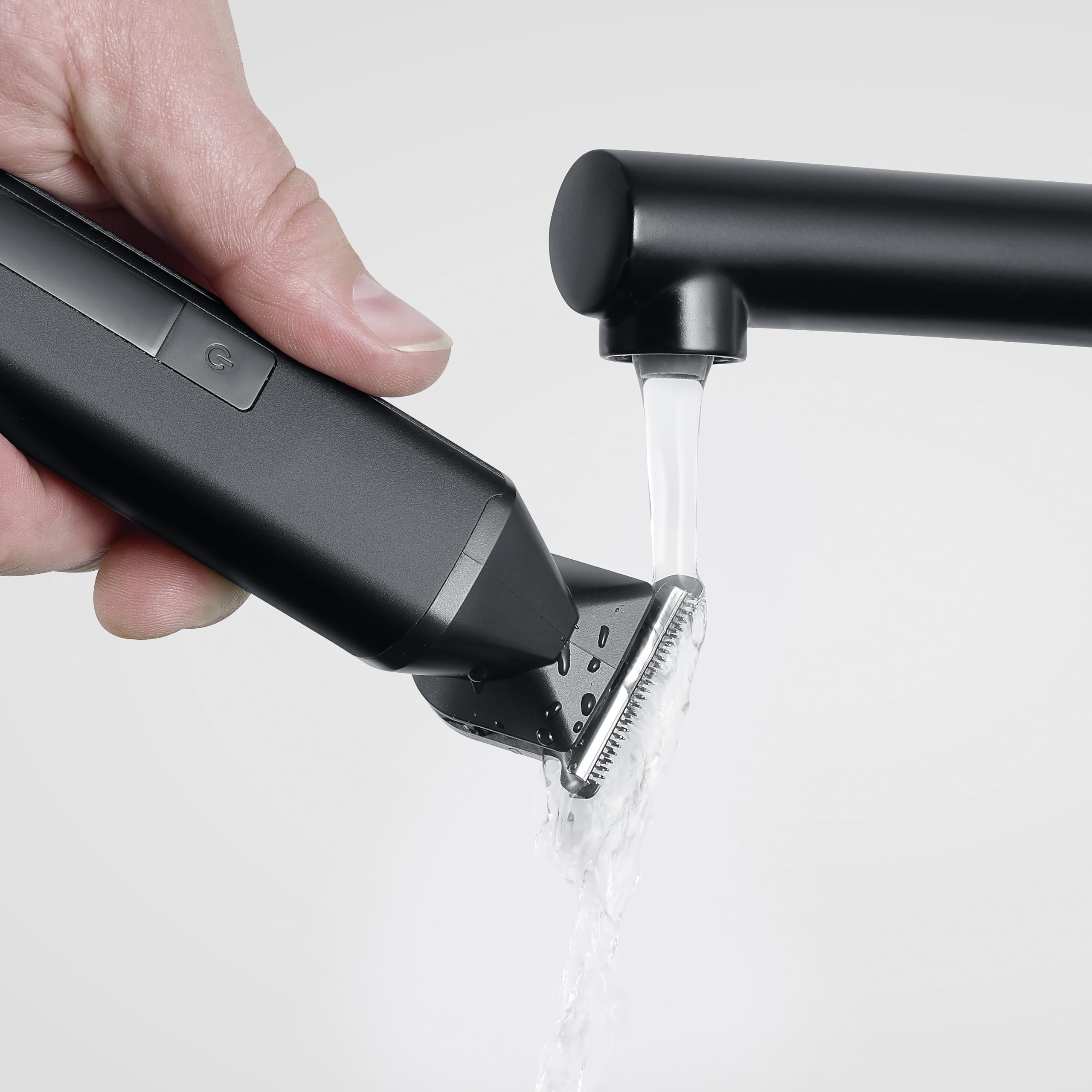 Severin Set multifunción de cuidado personal para hombre 6 en 1, cortapelo, recortadora de barba, vello nasal y corporal, impermeable, inalámbrico, 90 min, longitud de corte variable, negro, HS 0710