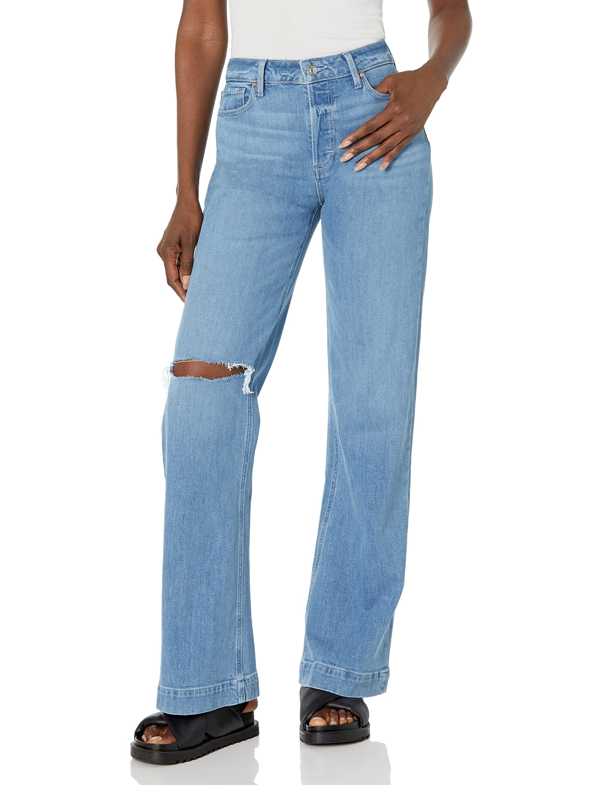 PAIGE Women's Leenah 32in Cvrd Btnfly Seamed