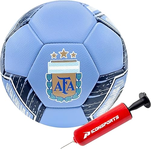 Miniatura 15 de Icon Sports Balón de fútbol de la Asociación Argentina de Fútbol con licencia AFA090BL-Azul