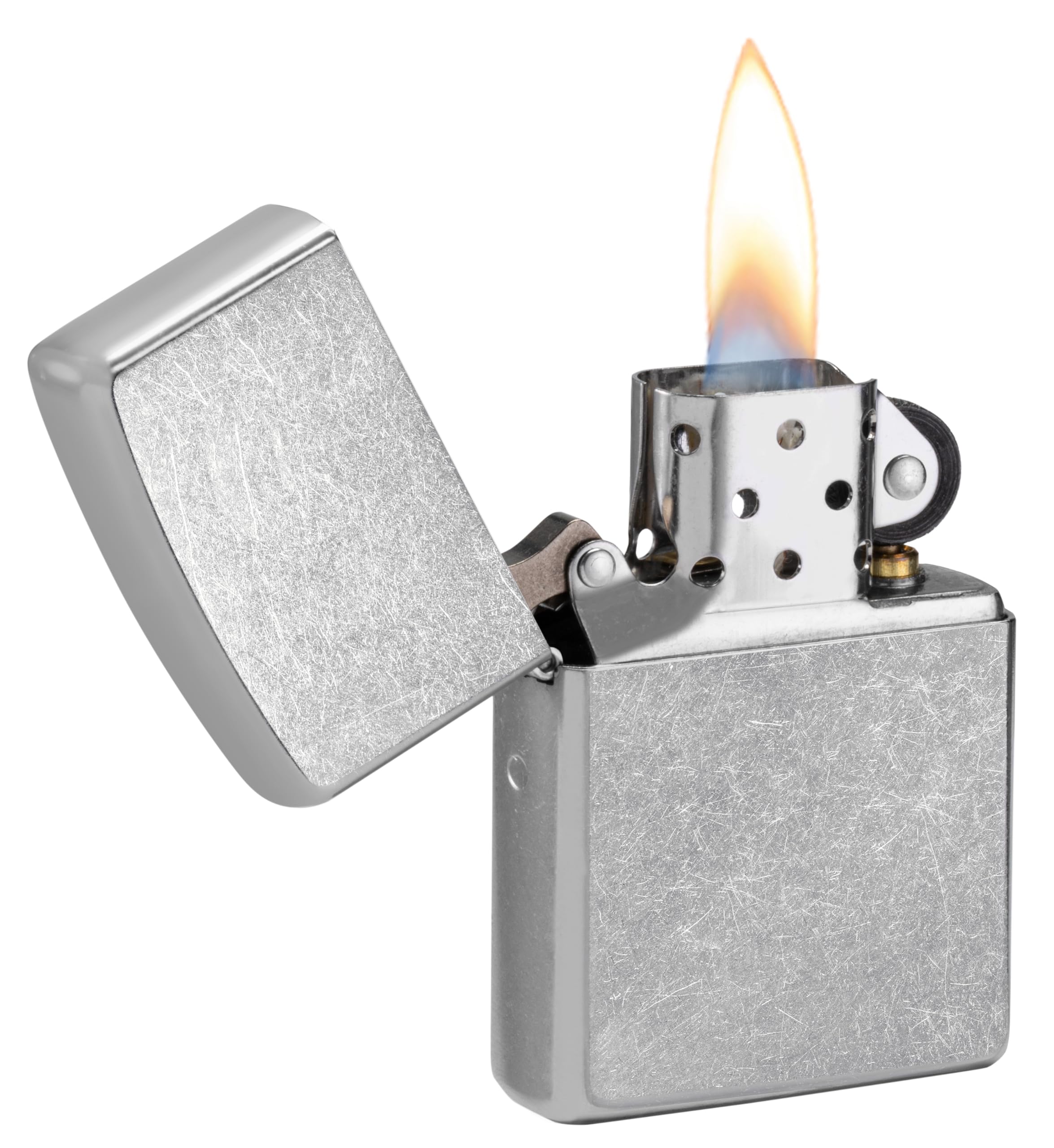 Zippo Sturmfeuerzeug Street Chrome + Feuerzeugbenzin 125ml