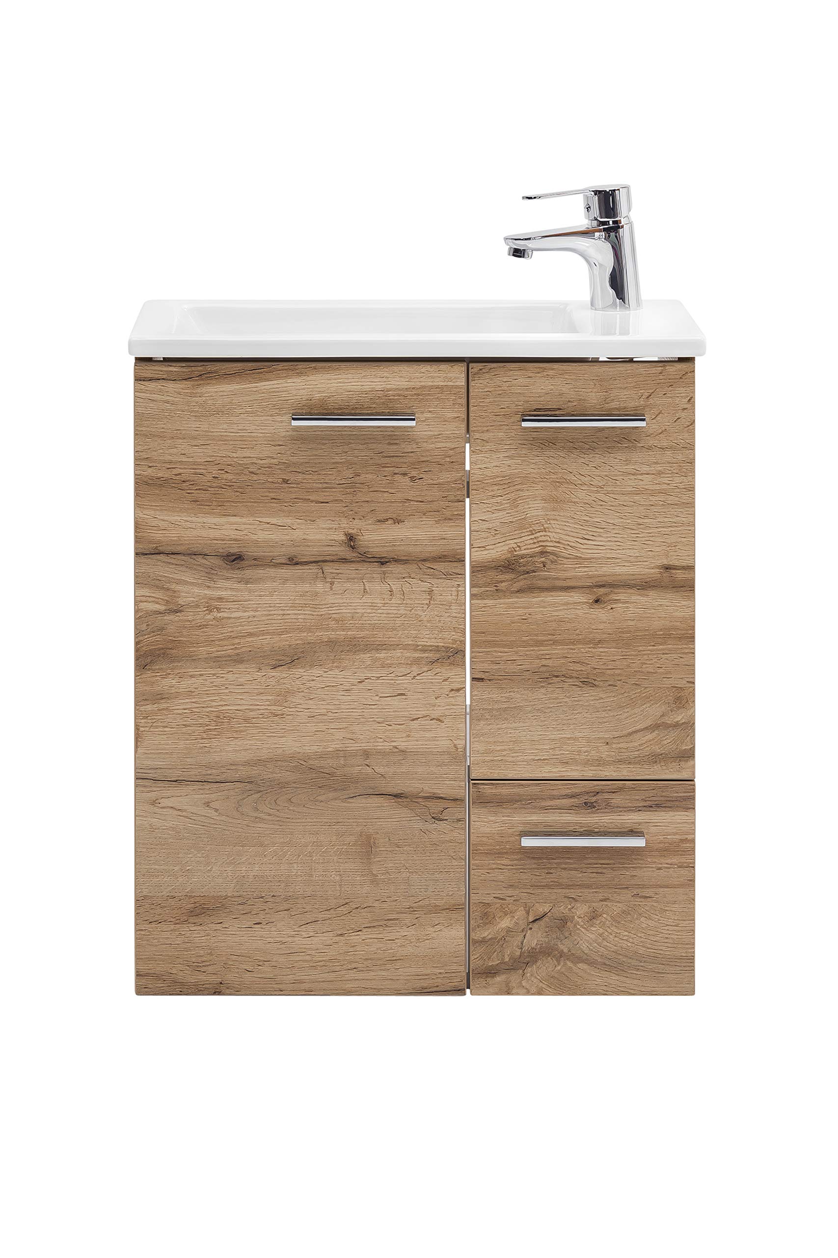 Schildmeyer Matteo 137111 Meuble Vasque, Décor Chêne Rustique, 50 x 25 x 60 cm