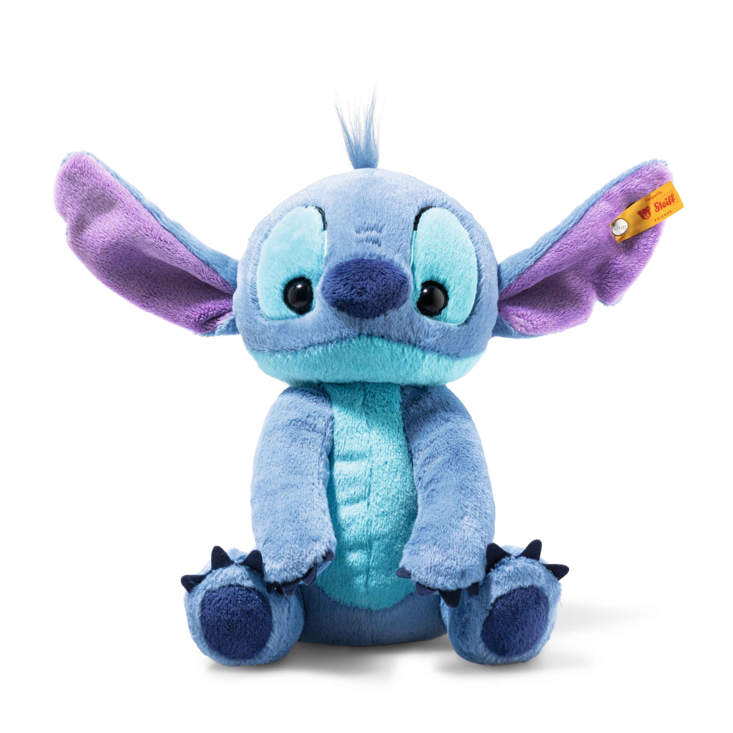 Steiff Disney Originals Stitch Cuddly Toy, Cute Stuffed Toy with Plastic Eyes, Children, Boys & Girls, Friends