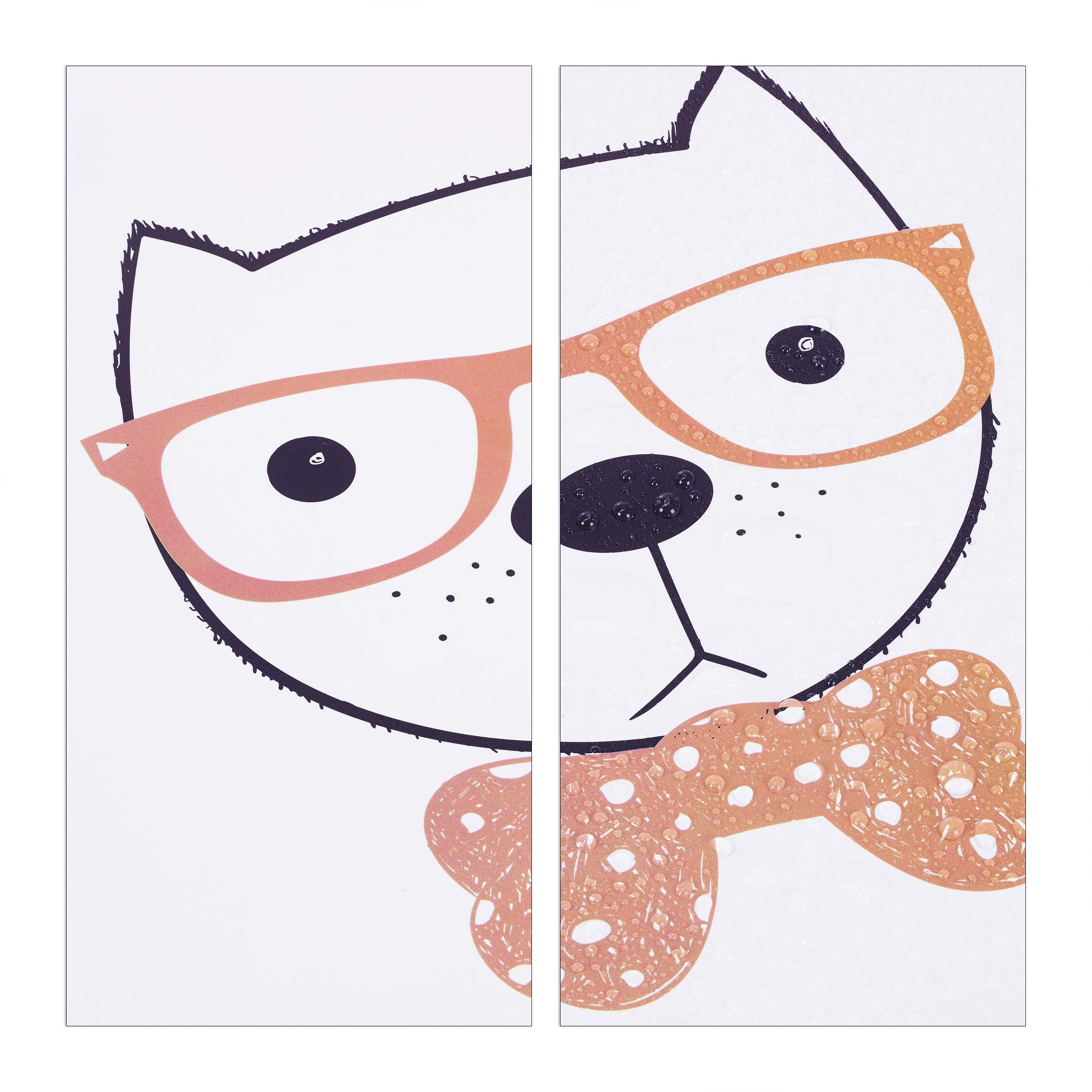 Relaxdays Estantería Infantil, Gatos, Siete Compartimentos, Perchero, Armario, 145 x 74 x 36,5 cm, Blanco