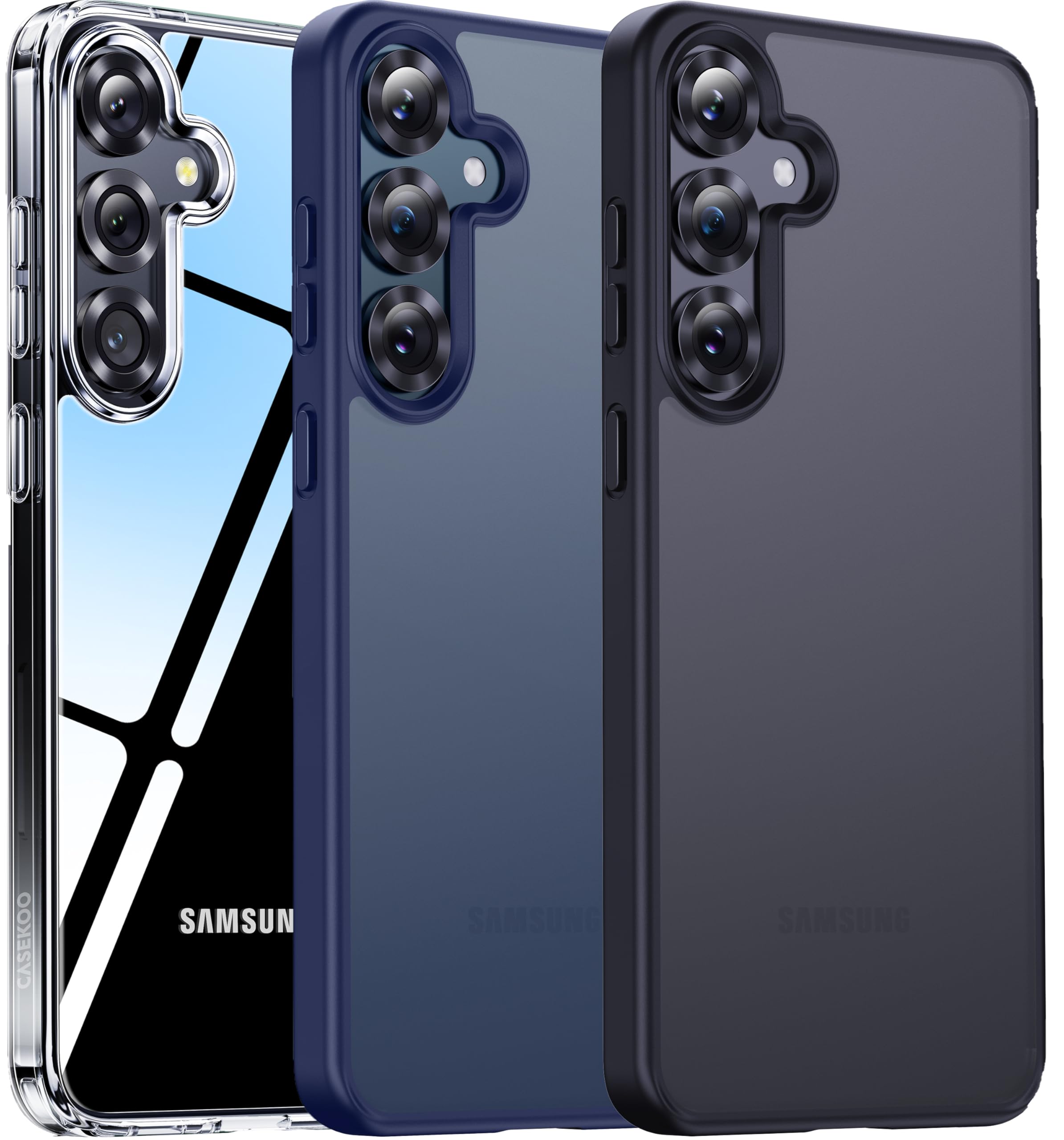 CASEKOO Genuine Official for Samsung Galaxy S25 Case [16FT Military Drop Protection] [Anti Stain Tech] Slim Matte Translucent Shockproof Protective