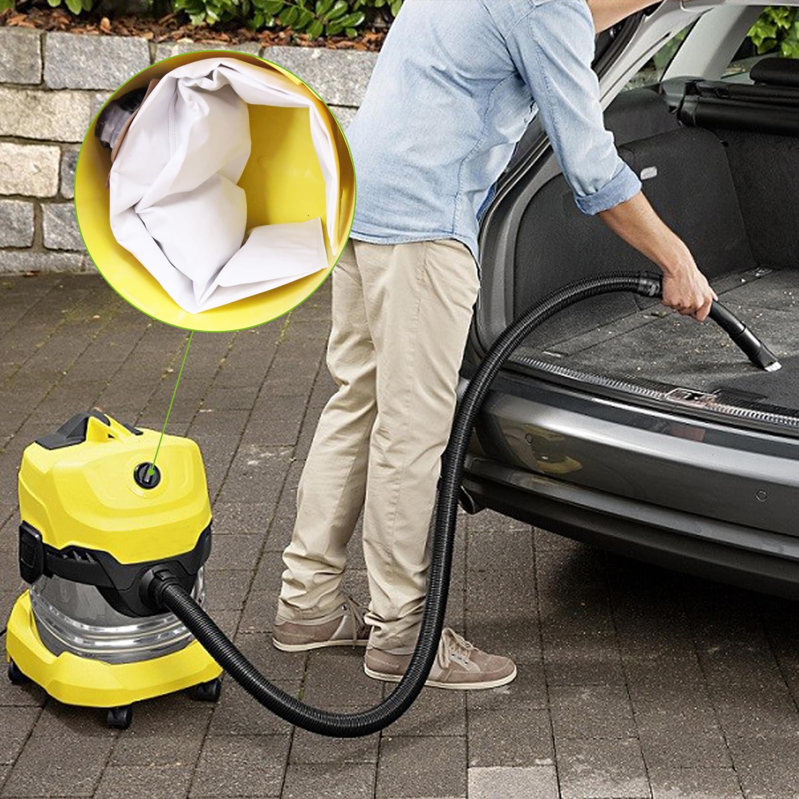 10 Sacchetti Aspirapolvere 6.959-130.0 - Carta Kraft, Per Modelli WD3 Series - Foto 8