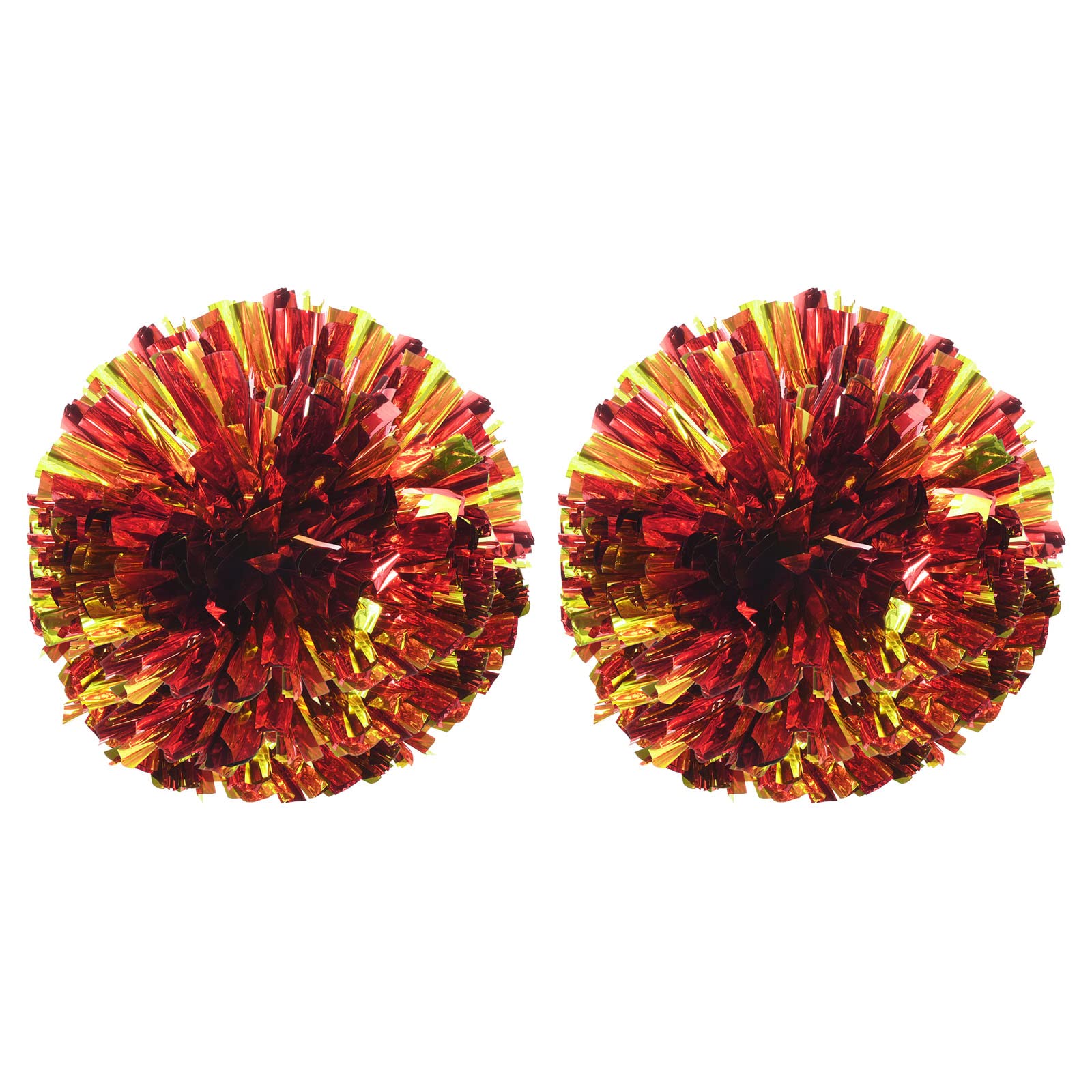 PATIKIL Pompon Cheerleading 2 Pezzi PET Fori per le Dita Rosso Dorato