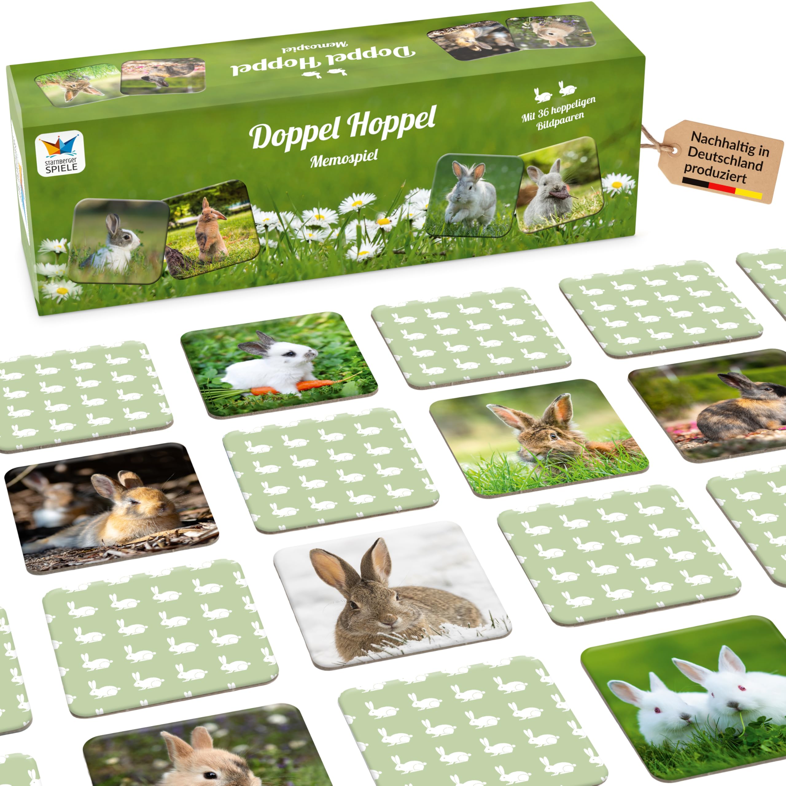 Starnberger Spiele - Doppio hoppel conigli – Gioco fantastico per tutta la famiglia