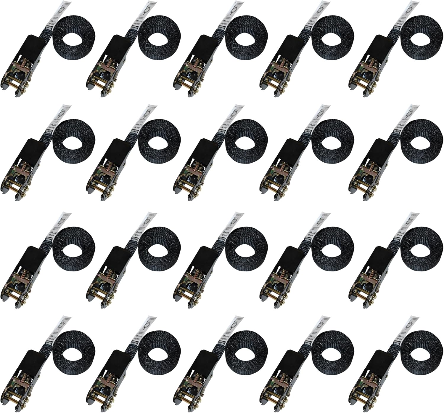 1” x 6’ Endless Ratchet Strap — 20 Pack