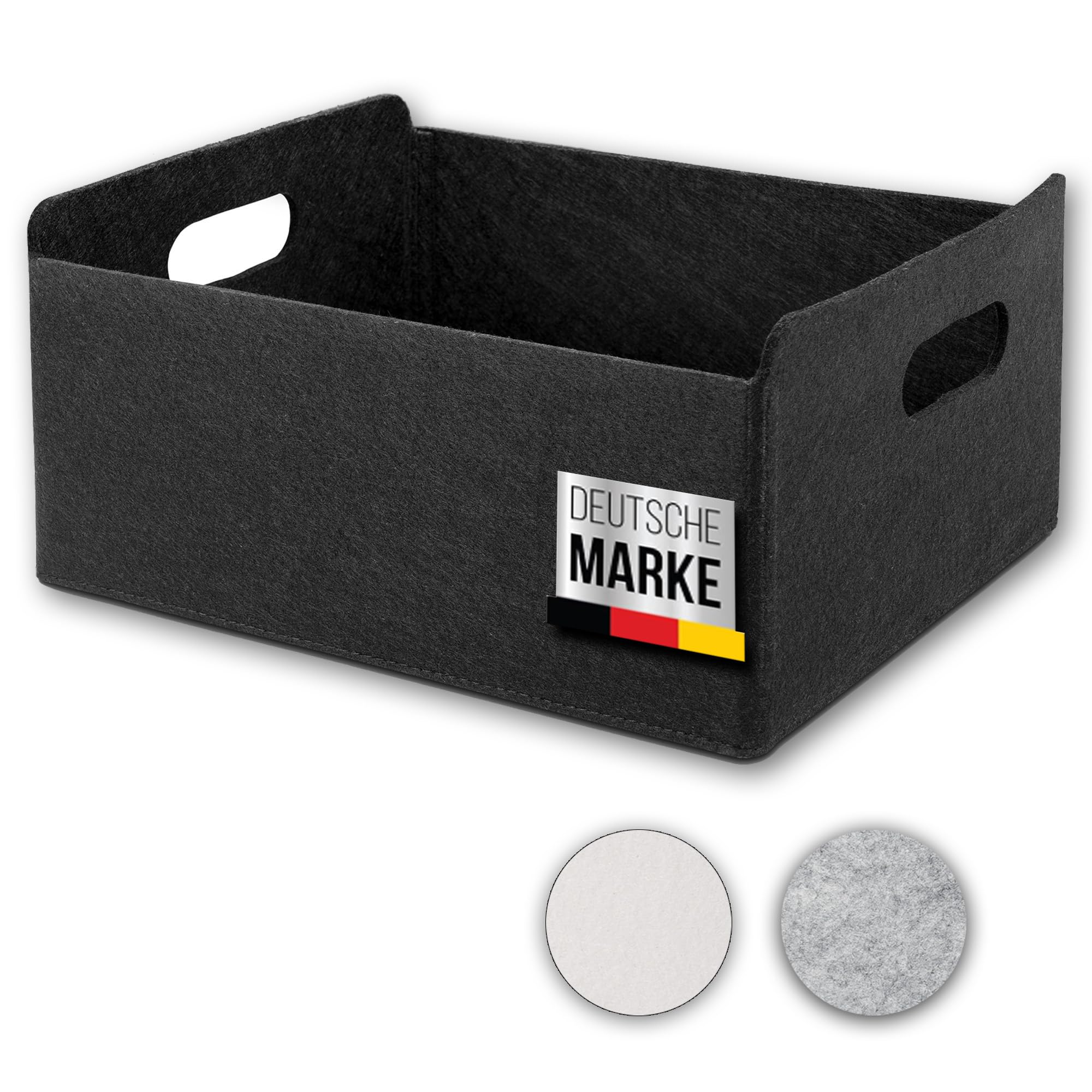 beschmann Aufbewahrungskorb Filz Organizer faltbare Aufbewahrungsbox Box Aufbewahrung Aufbewahrungsbox Kleiderschrank Regal Korb Filz Filzkorb Aufbewahrung Kleiderschrank (schwarz, 1er) Küche, Haushalt & Wohnen