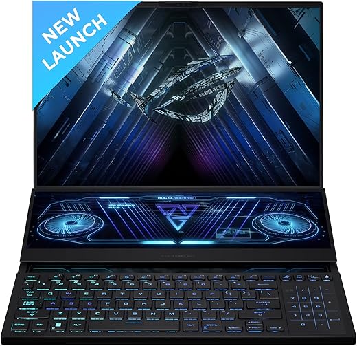 ASUS ROG Zephyrus Duo 16 (2023) Dual Screen Laptop, 16″ (40.64 cm) QHD+ 240Hz/3ms, AMD Ryzen 9 7945HX, 16GB RTX 4090, Gaming Laptop (32GB/2TB…