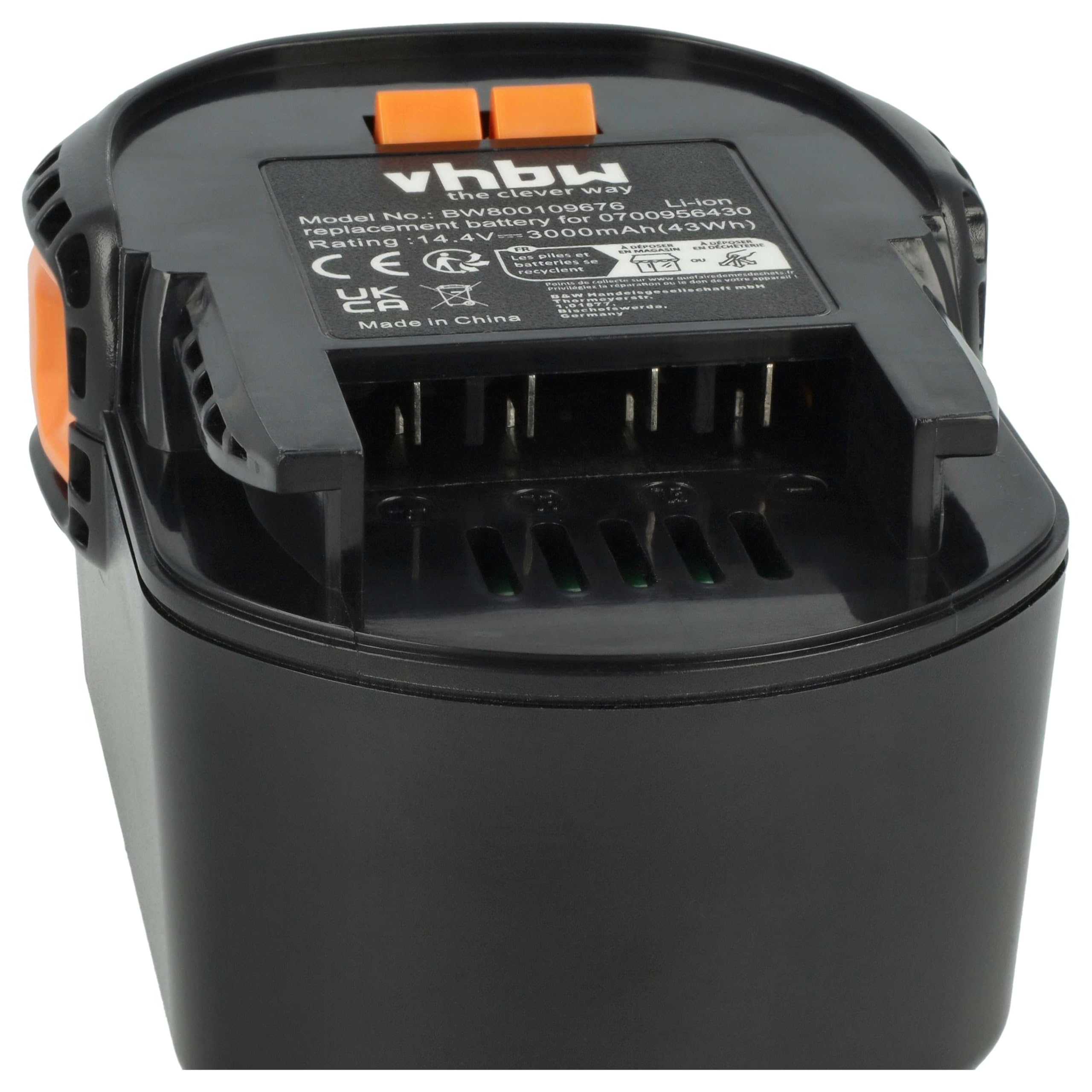 vhbw 2 x wymienny akumulator do 0700956430, 4932 352111, 4002395367641, 4935413106, 4932352657 do elektronarzędzia (3000 mAh, Li-ION, 14,4 V)
