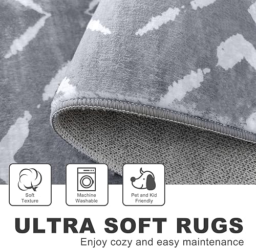 Miniatura 4 de KILOCOCO Alfombra de pasillo lavable para pasillos, alfombra de pasillo antideslizante, envejecida, alfombra de pasillo para lavandería, alfombra de