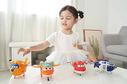 Miniatura 5 de Super Wings Paquete de 5 figuras de acción transformables Jett, Paul, Dizzy, Golden Boy y Sunny para niños preescolares de 3 a 5 años