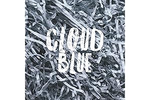 Cloud Blue Shredded Tissue Paper Filler Basket Gift Box Packing Material Decor, 3.53OZ