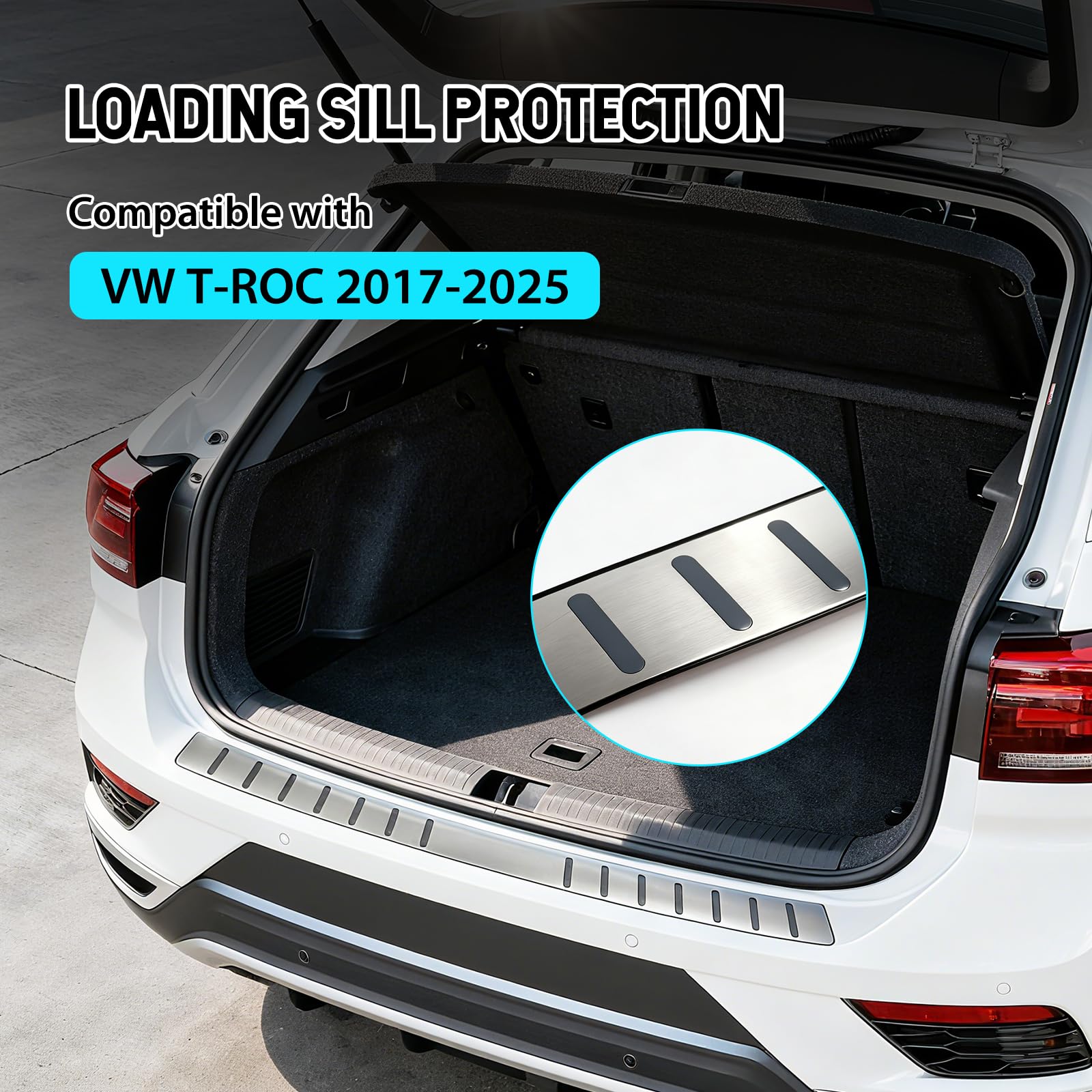 Protezione per Paraurti, Protezione Paraurti in Acciaio Inox | Compatibile con VW T-ROC 2017-2025