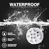 Vista 6 de Luces LED de piscina para piscinas sobre el suelo, 39.4 pies, impermeable, control remoto, sumergibles, luces LED para borde con 2 cuerdas