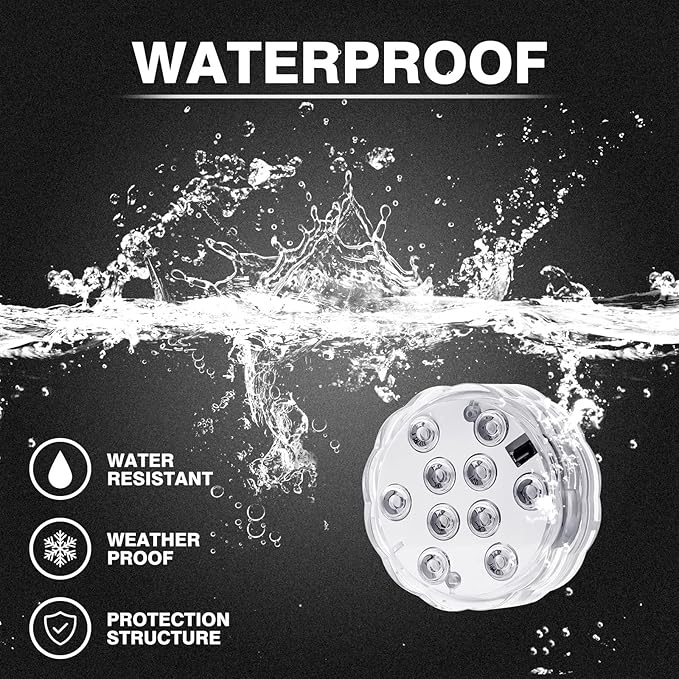 Luces LED para Piscinas 39.4ft, Impermeables, 16 Colores con Control Remoto miniatura 6
