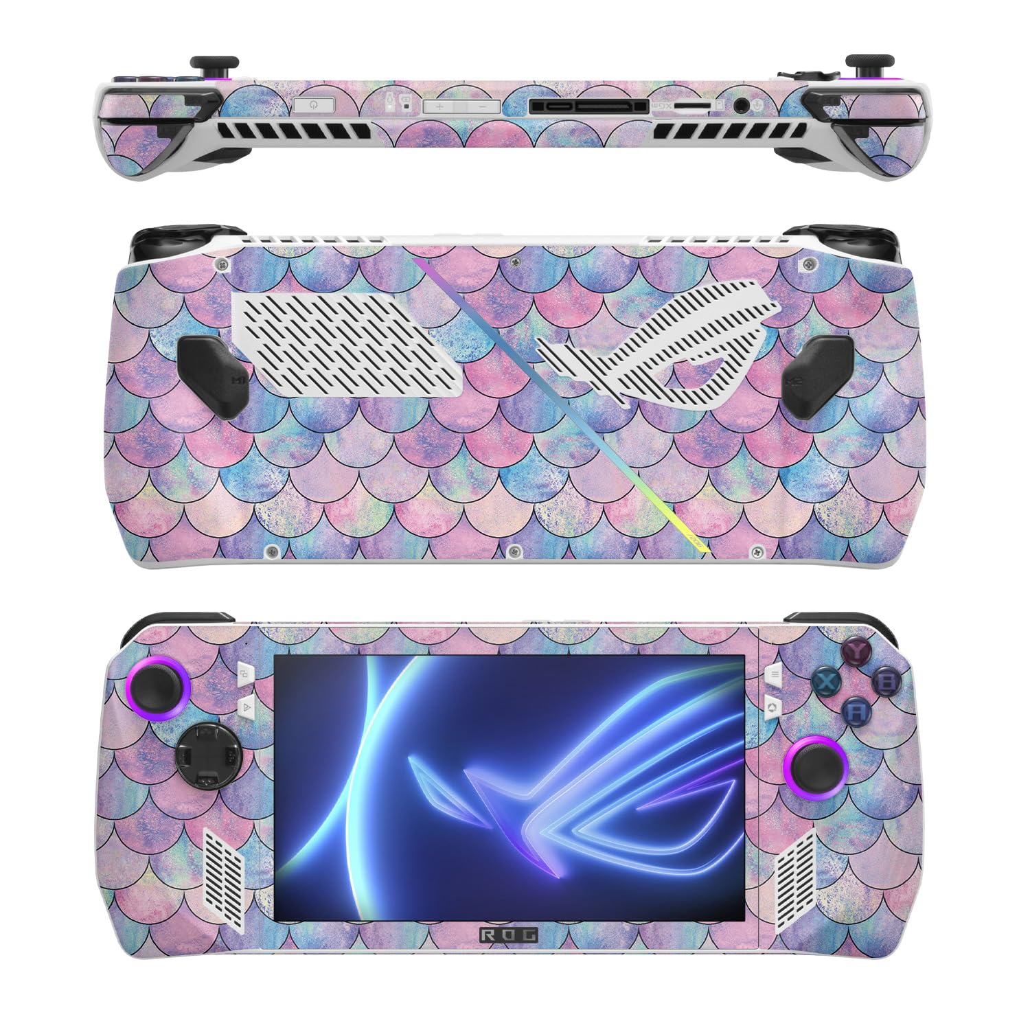 MightySkins Skin Compatible with Asus ROG Ally - Mermaid Scales | Protective, Durable, and Unique Vinyl Decal wrap Cover | Easy to Apply, Remove, and Change Styles