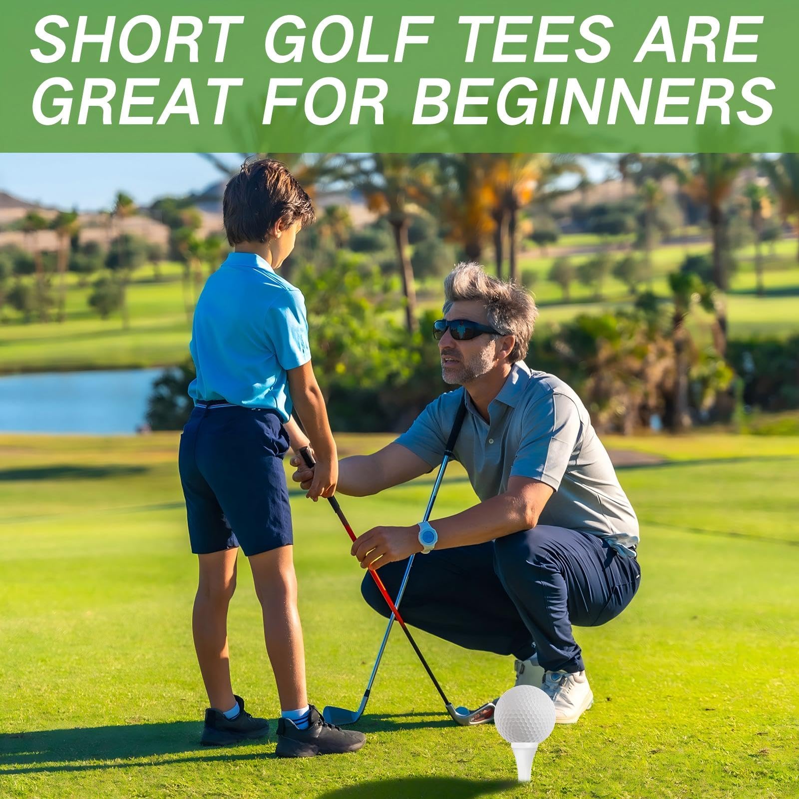 Mudder Bambus-Golf-Tees, 2000 Stück, professionelle Golf-Tees reduzieren Reibung, seitlicher Spin für Schläger, Herren, Damen, Kinder, Zubehör