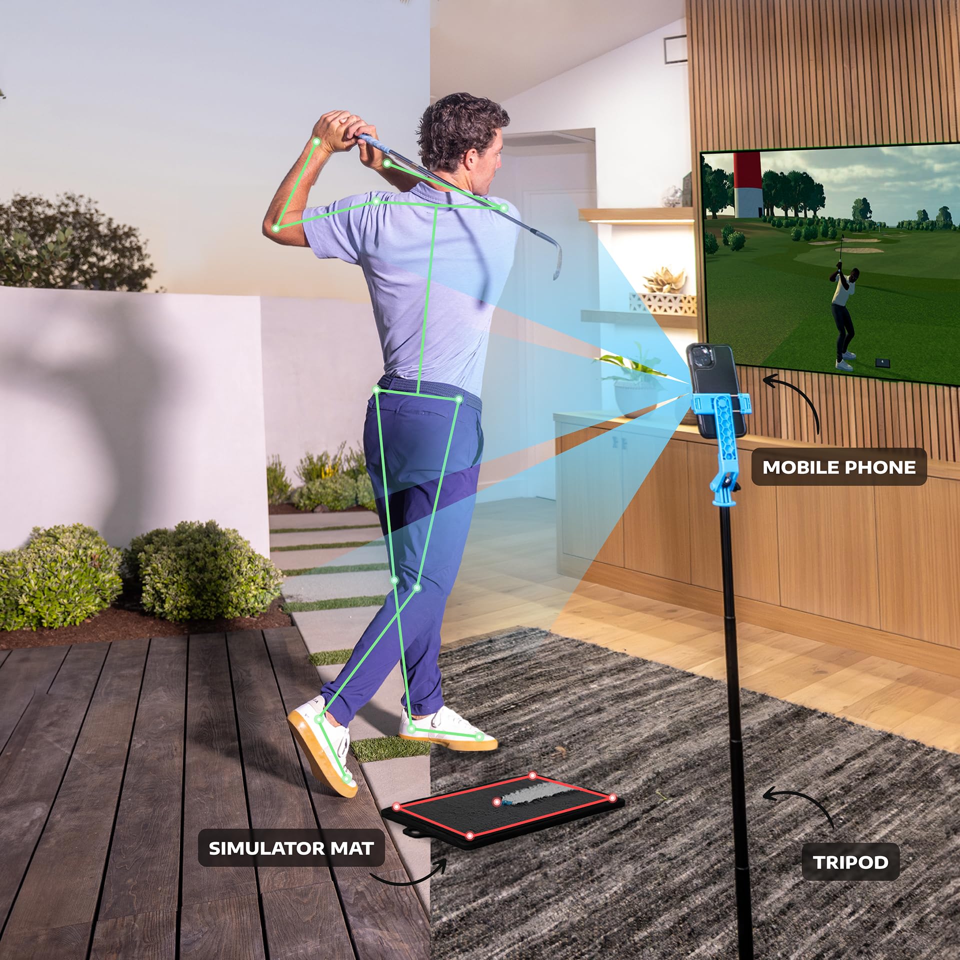 Golf Daddy Golf Simulator - Golf Training Aid to Practice Wherever