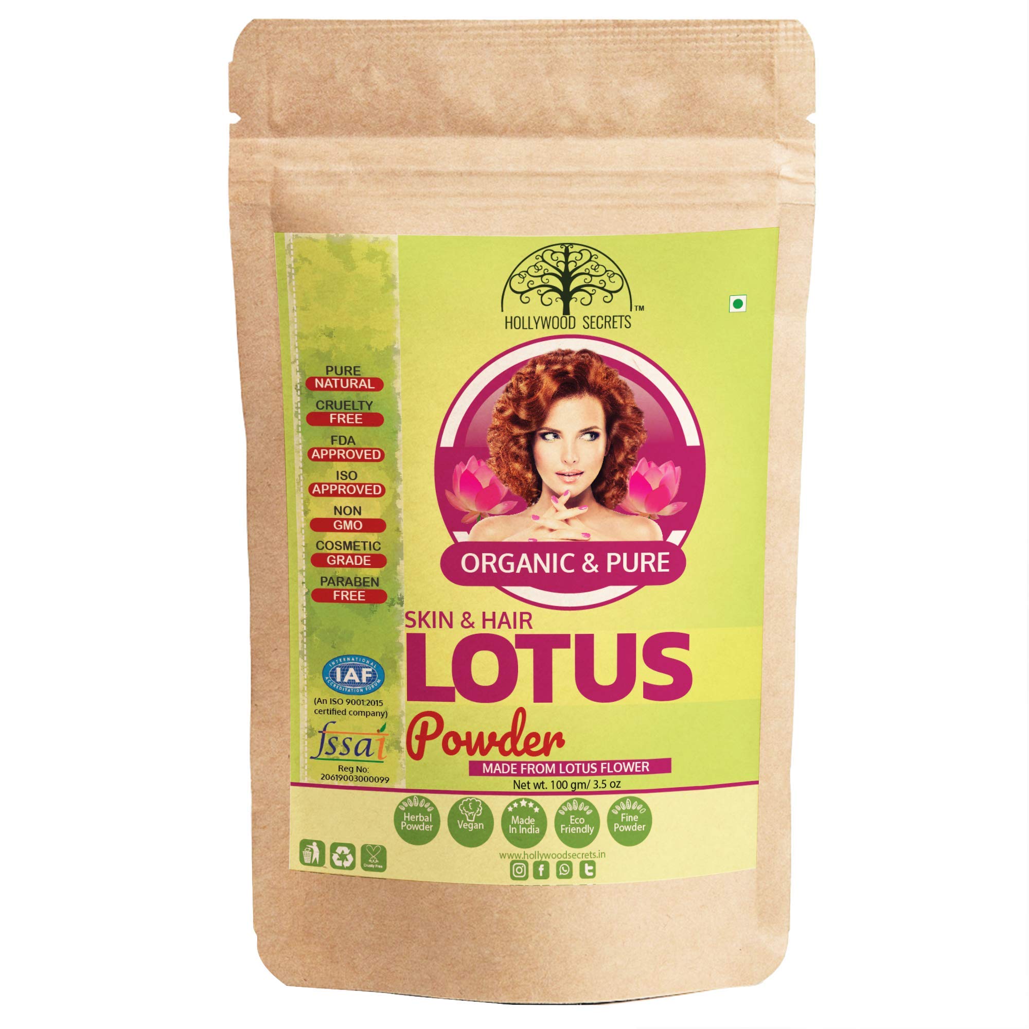 Hollywood Secrets Maximum Strength Lotus Powder Face Skin