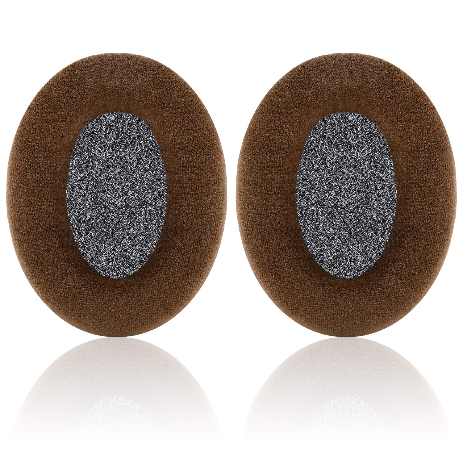 Jecobb HD598 Earpads - Replacement Ear Cushion Pads with Protein Leather and Memory Foam for Sennheiser HD598 Series HD598SE HD598CS HD515 HD555 HD595 HD518 Over Ear Headphones ONLY (Brown/Velvet)