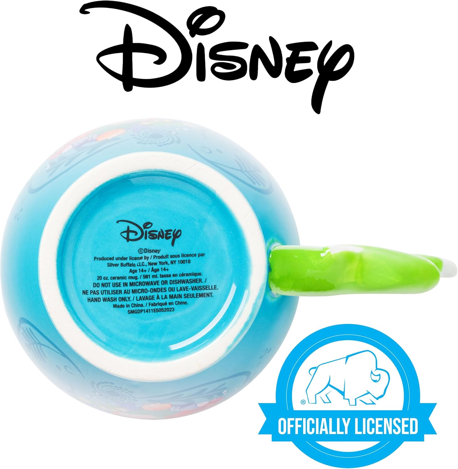 Silver Buffalo Disney Princess The Little Mermaid Ariel Dinglehopper Fork Hair Brush 3D Sculpted Handle Ceramic Mug, 20 Ounces - Image 4