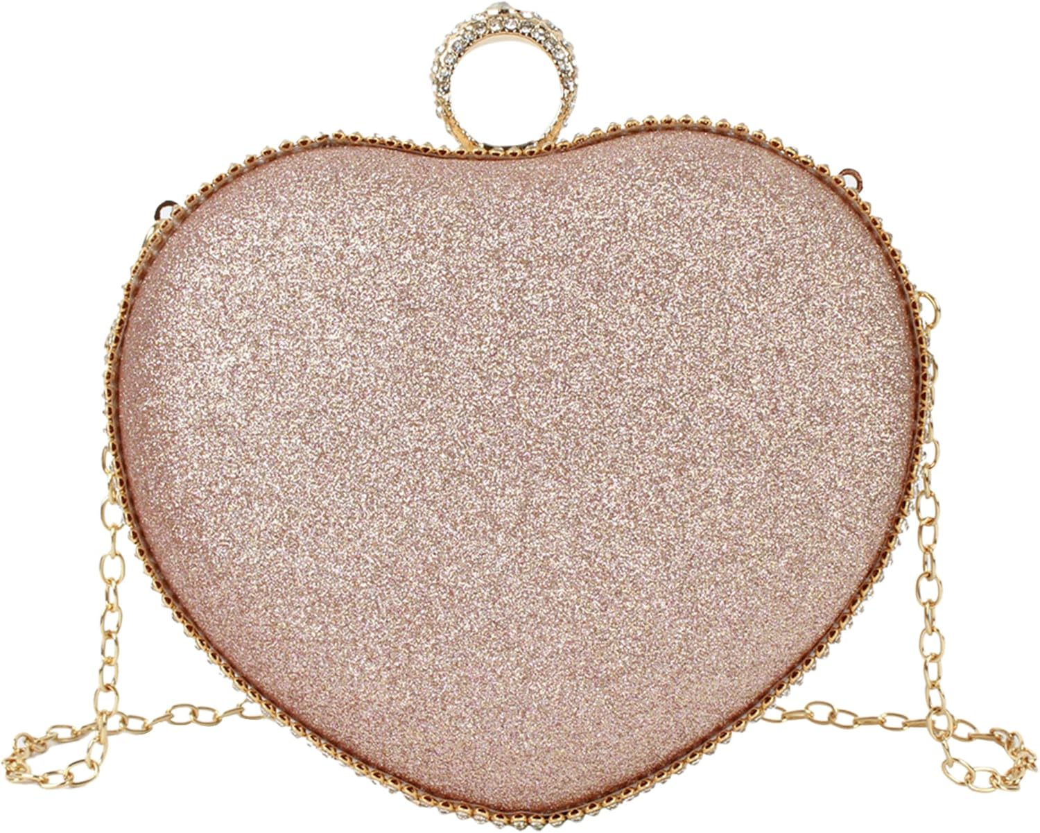 Reberomantic Heart Shaped Evening Purse Velvet Clutch Purse Solid Evening Bag