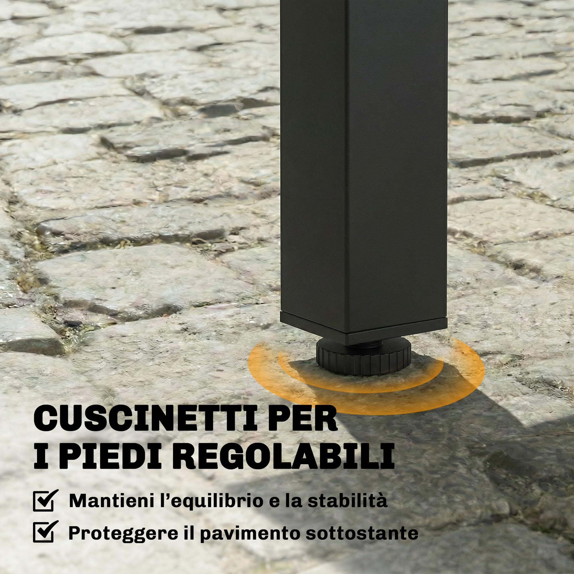 Outsunny Set Tavolo e Sedie da Giardino 7 Pezzi, Mobili da Esterno con Tavolo Rimovibile e 6 Sedie Impilabili in Texteline Grigio