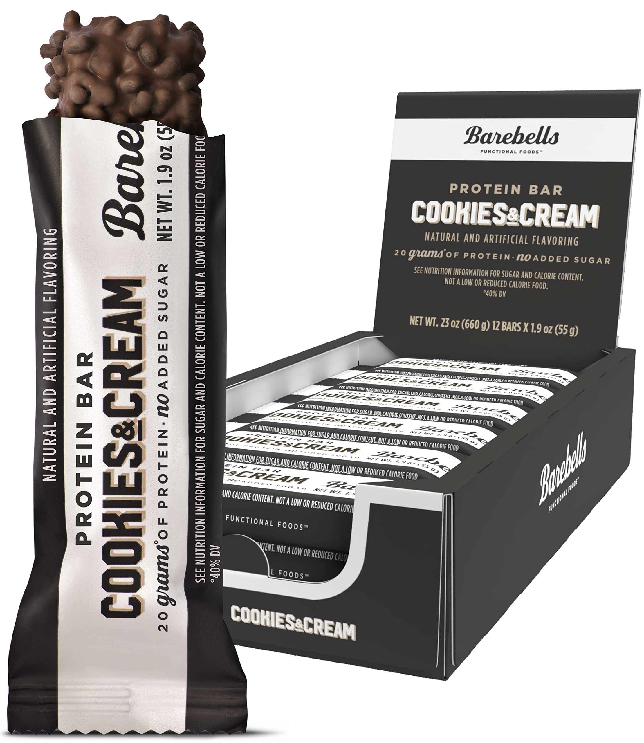 Snapklik.com : Barebells Protein Bars Cookies & Cream - 12 Count, 1.9oz ...