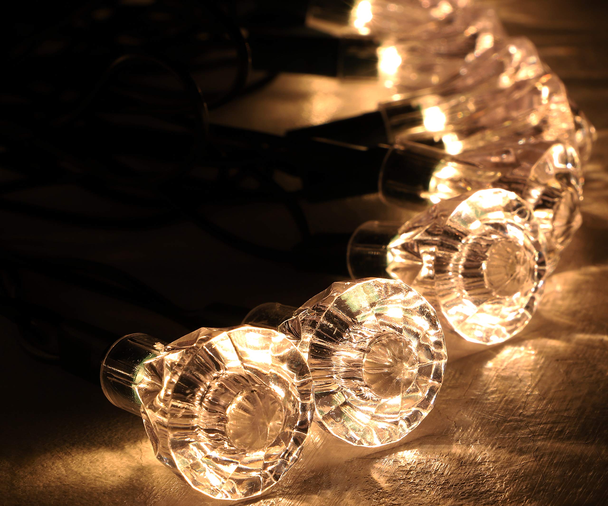 Toyland 40 Diamond Lights - Clear Bulbs - 5.8 Meters Long - Christmas Lights - Home Lights