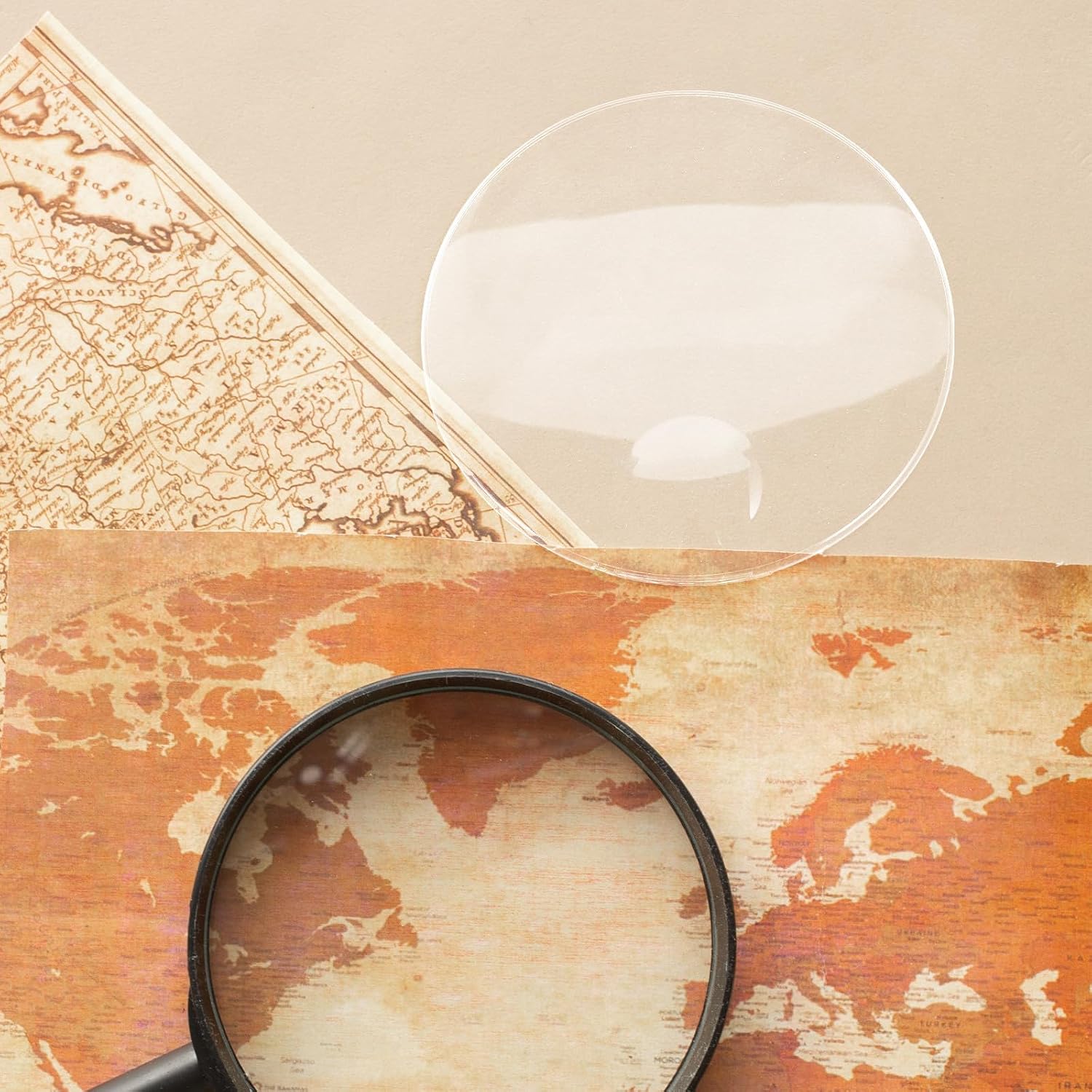 90mm Acrylic Magnifier Lens 2.5X 5X Convex Magnifying Accessories for Reading and Hobby Crafting with Optical Clarity