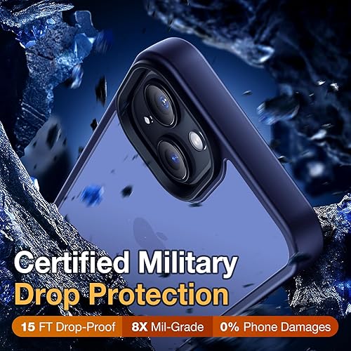Miniatura 7 de Funda para iPhone 14, a prueba de golpes, iPhone 13, protección contra caídas de grado militar, carcasa protectora rígida delgada translúcida para