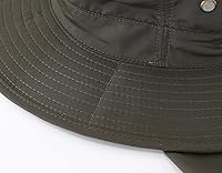 Vista 77 de Home Prefer Sombrero para sol para el aire libre con protección UV, secado rápido, unisex con solapa para proteger el cuello Negro