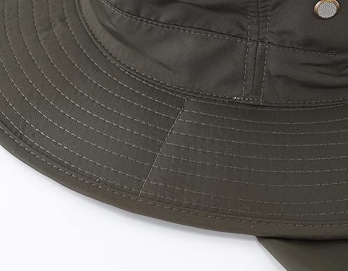 Miniatura 50 de Home Prefer Sombrero para sol para el aire libre con protección UV, secado rápido, unisex con solapa para proteger el cuello Gris cenizo