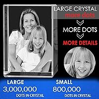 Vista 5 de Foto de cristal grabada en 3D personalizada, foto 3D, imagen de cristal 3D, foto grabada con láser, cristal grabado en el interior con fotografía