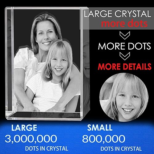 Miniatura 5 de Foto de cristal grabada en 3D personalizada, foto 3D, imagen de cristal 3D, foto grabada con láser, cristal grabado en el interior con fotografía de