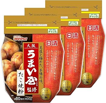 Amazon.co.jp: 日清製粉ウェルナ 日清 大阪うまい屋監修 たこ焼粉 400g