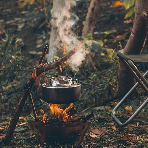 Vista 17 de Fire-Maple Antarcti - Hervidor portátil de acero inoxidable ligero de 1 litro Tetera de campamento duradera y portátil Ideal